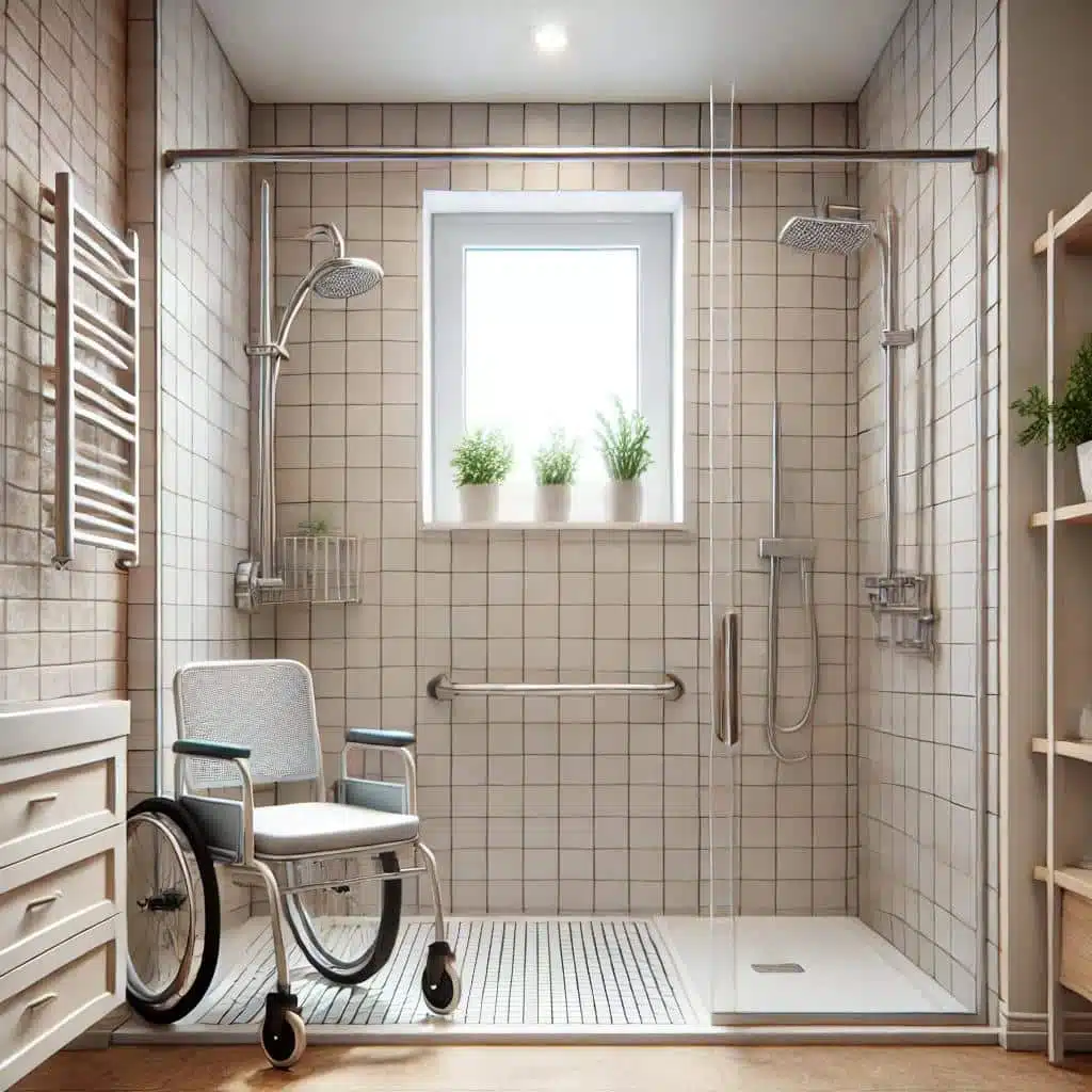 Senioren Douchecabine met anti slip vloer